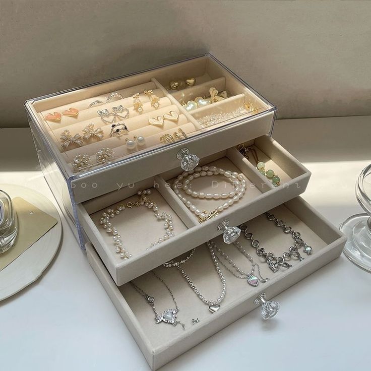 3 Drawer Acrylic Jewelry Organizer by Husn o Jamaal