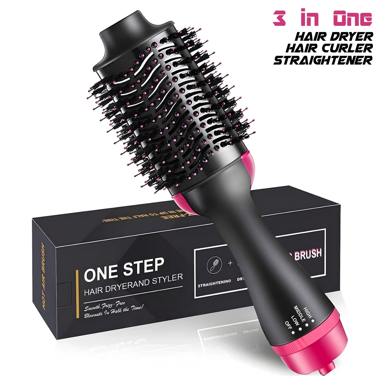 One Step 3-in-1 Hair Dryer Brush | Hot Air Styler, Straightener & Volumizer