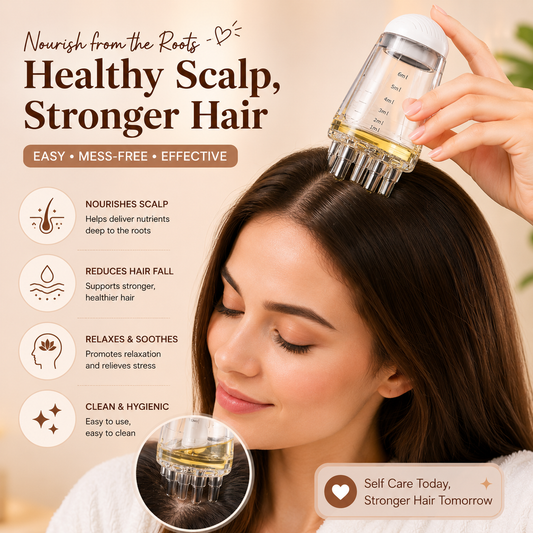 Mini Portable Scalp Applicator Comb | Hair Oil & Serum Massage Applicator