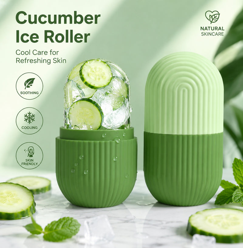 Facial Ice Roller – Reusable Silicone Skin Care Tool