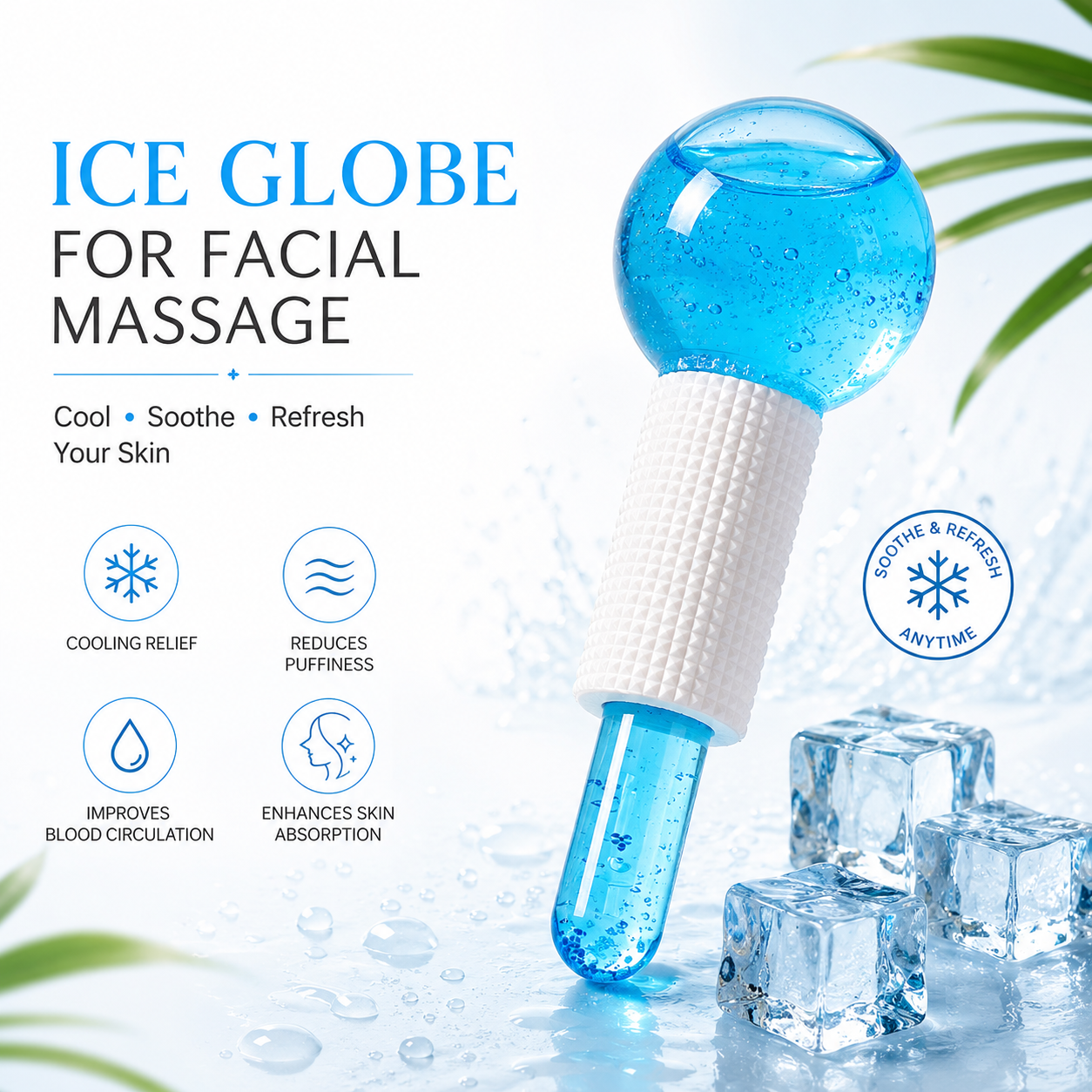 Crystal Ice Globes – Cooling Face & Eye Massage Tools