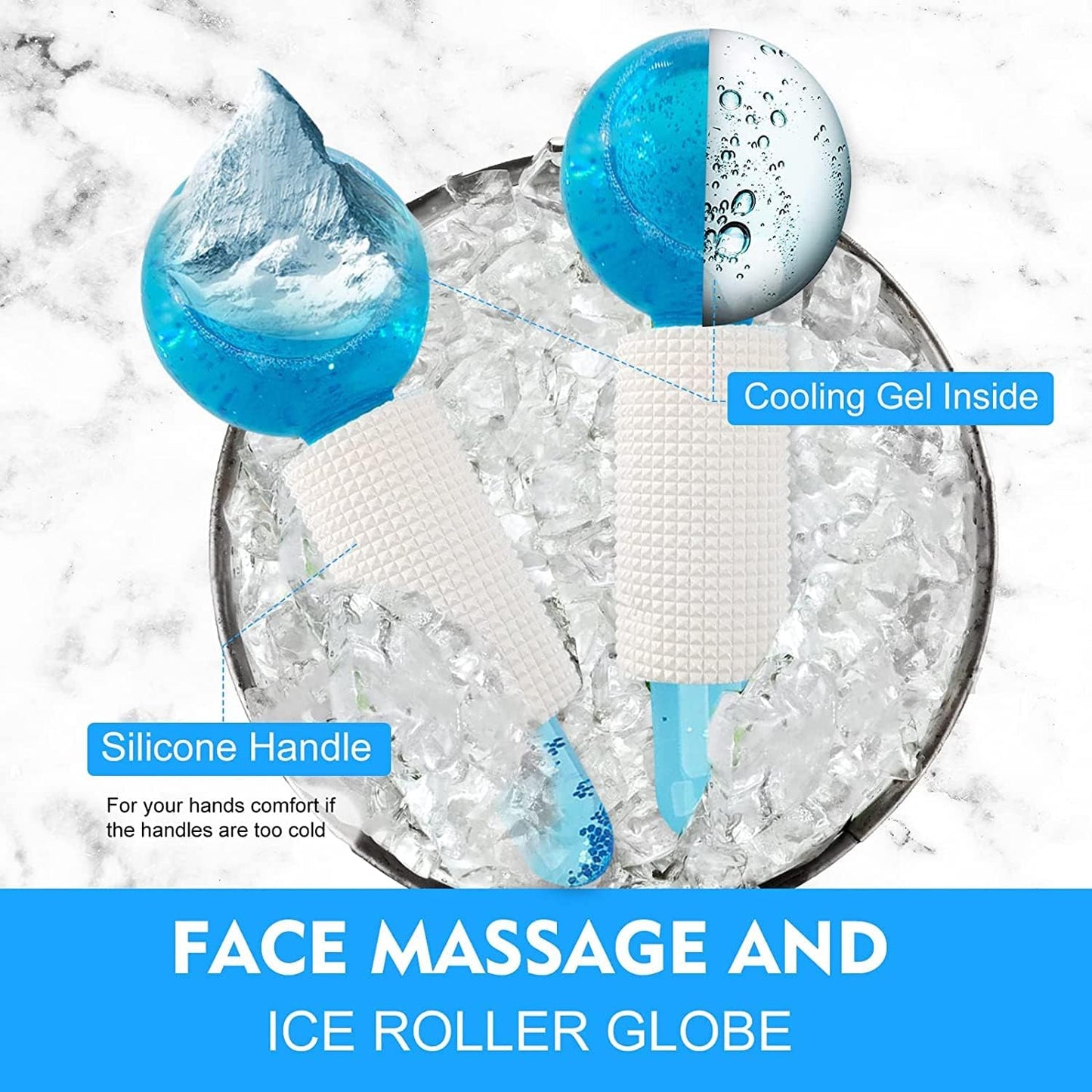Crystal Ice Globes – Cooling Face & Eye Massage Tools