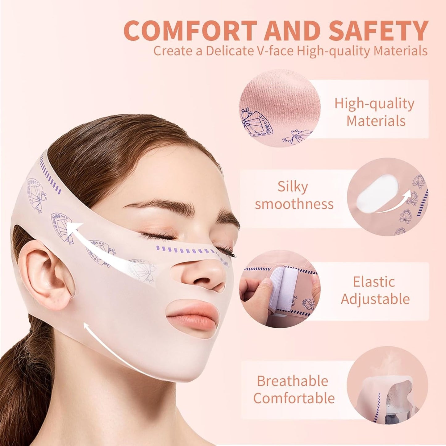 Face Slimming Belt – Reusable Chin Lift & Jawline Support Strap