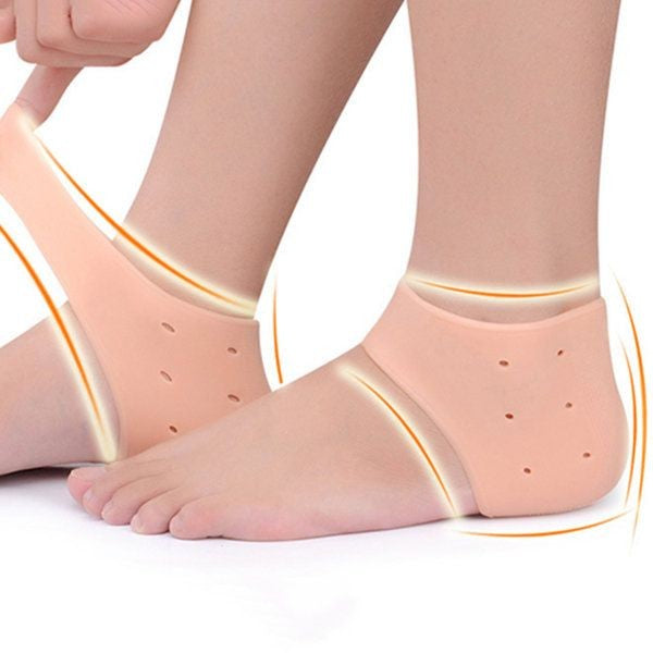 2 Pcs Silicone Heel Pads for Cracked Heels & Heel Protection