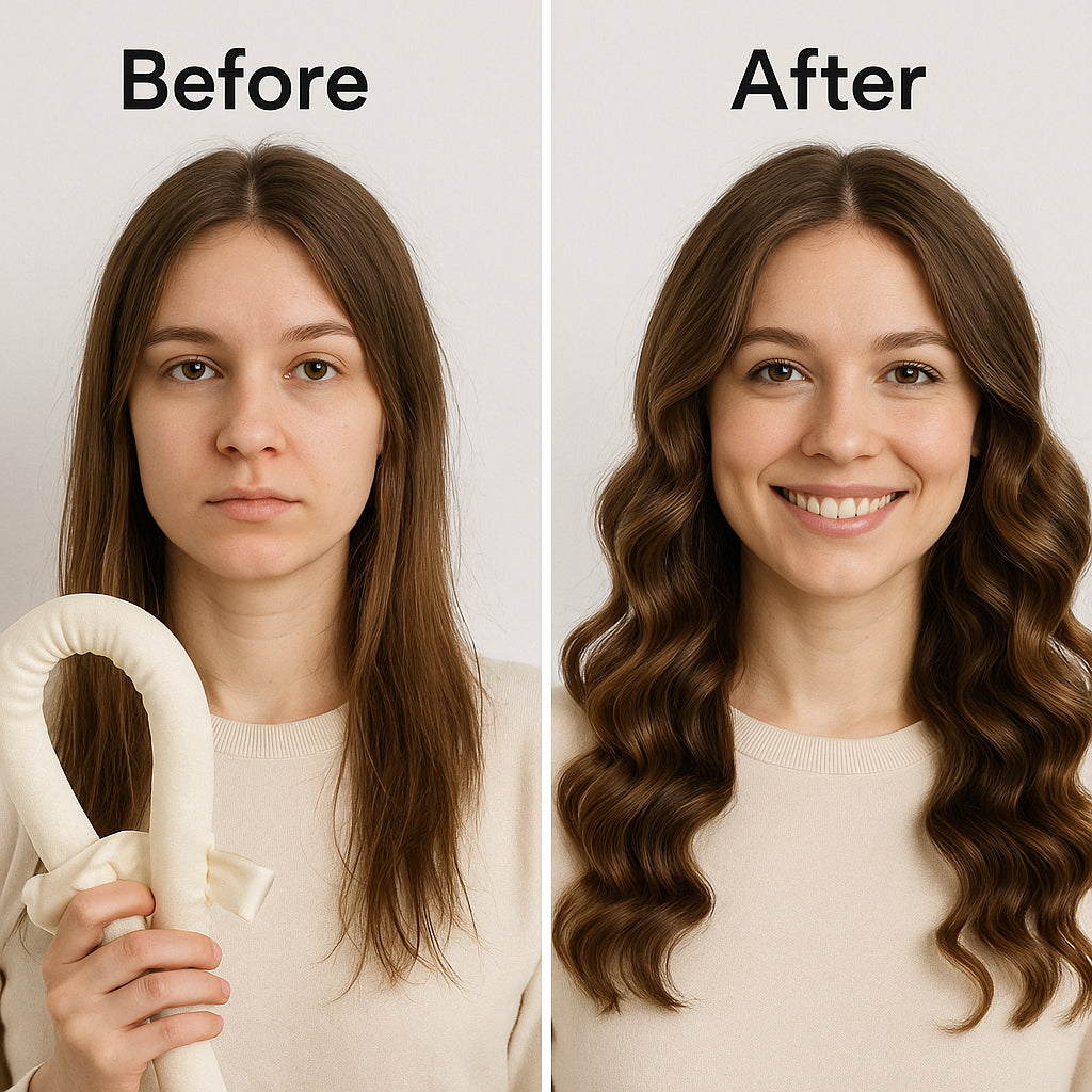 Satin Silk Heatless Hair Curling Rod – Natural Curls Without Heat