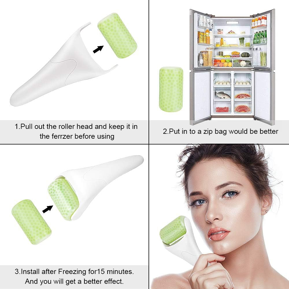 Ice Roller for Face & Eyes – Facial Massager for Puffiness Relief