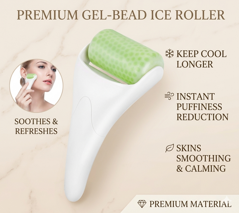 Ice Roller for Face & Eyes – Facial Massager for Puffiness Relief