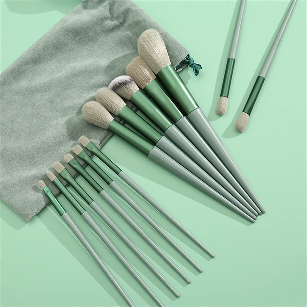 13 Pcs Professional Makeup Brush Set with Beauty Sponge & Travel Bag