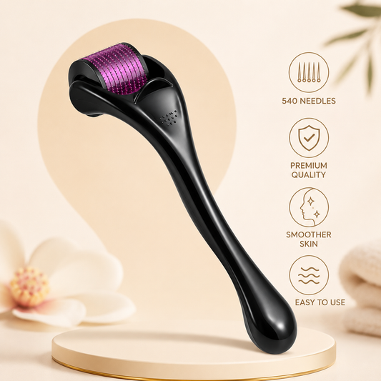 Derma Roller 0.5mm – 540 Micro Needles for Hair, Beard & Skin Care