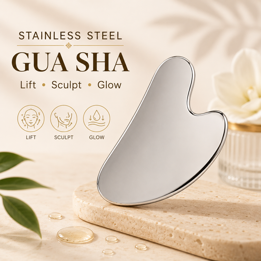 Stainless Steel Gua Sha Tool – Facial Massage & Skin Care Tool