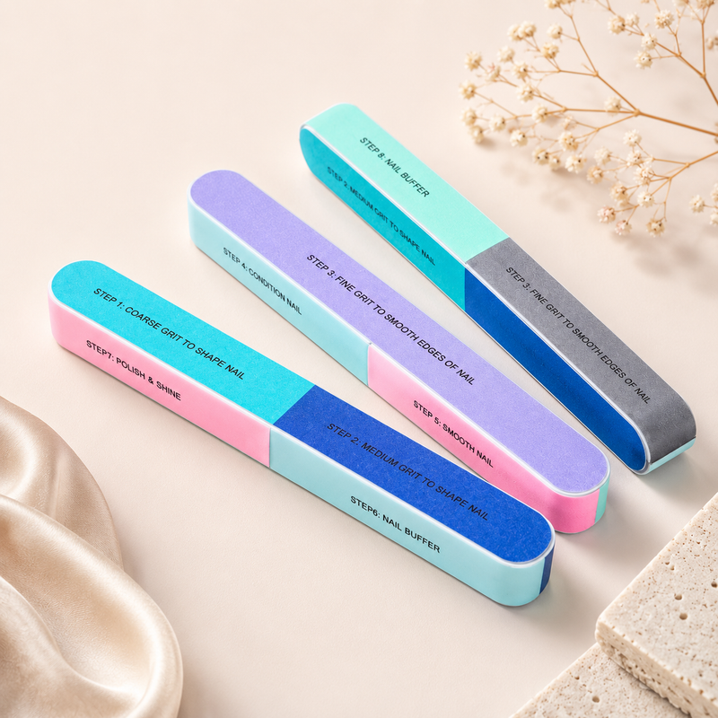 7-Way Nail Buffer Block – Professional Nail File & Shine Buffer