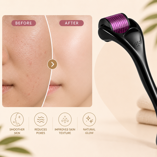 Derma Roller 0.5mm – 540 Micro Needles for Hair, Beard & Skin Care