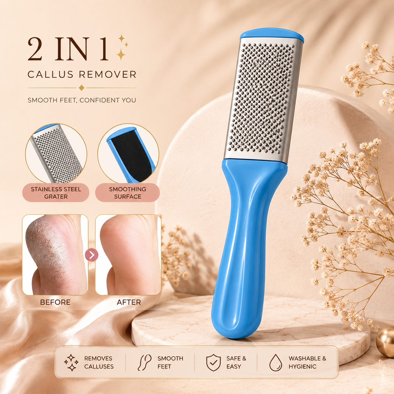 Professional Double-Sided Foot File & Callus Remover