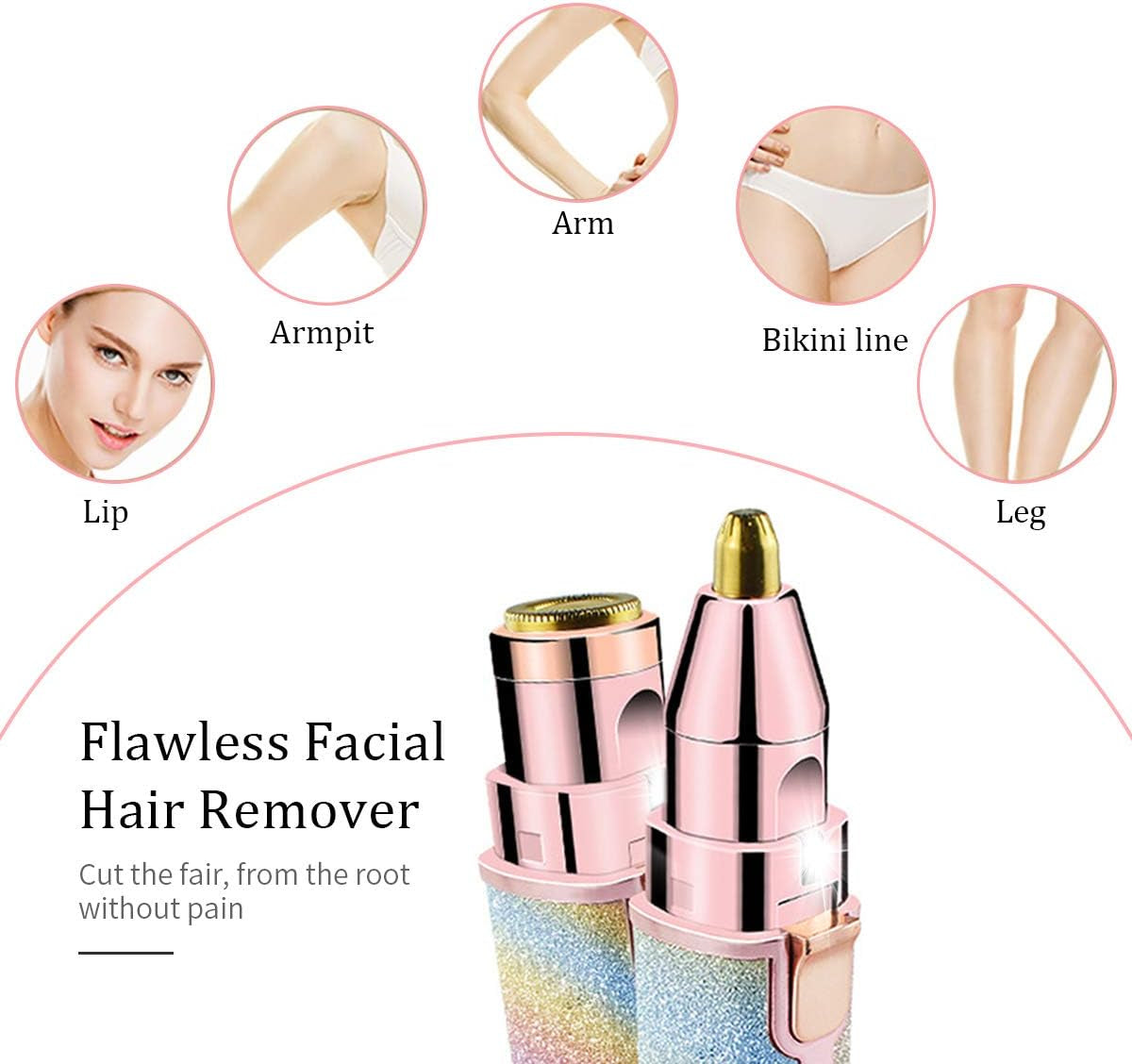 2-in-1 Eyebrow & Facial Hair Remover – Precision Trimmer By Husn o Jamaal