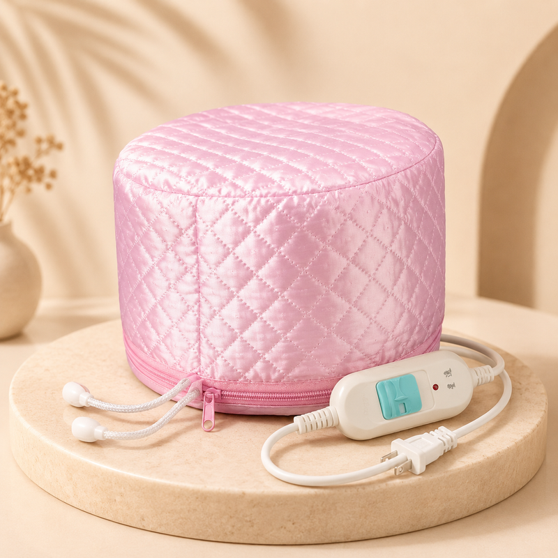 Electric Hair Steamer Cap | Thermal Heat Cap for Deep Conditioning & Hair Spa
