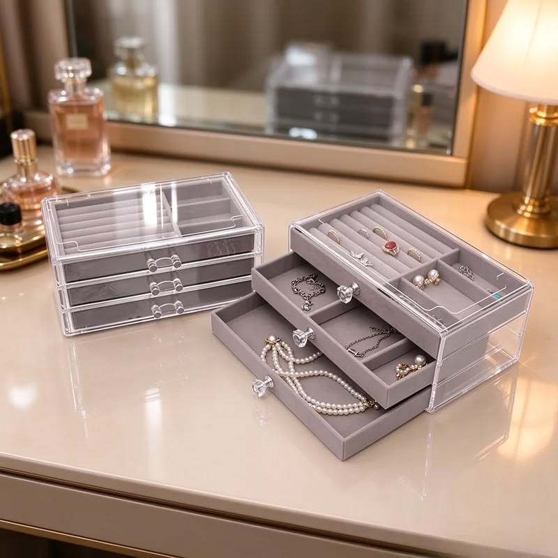 3 Drawer Acrylic Jewelry Organizer by Husn o Jamaal