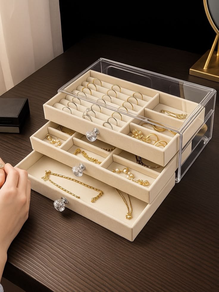 3 Drawer Acrylic Jewelry Organizer by Husn o Jamaal