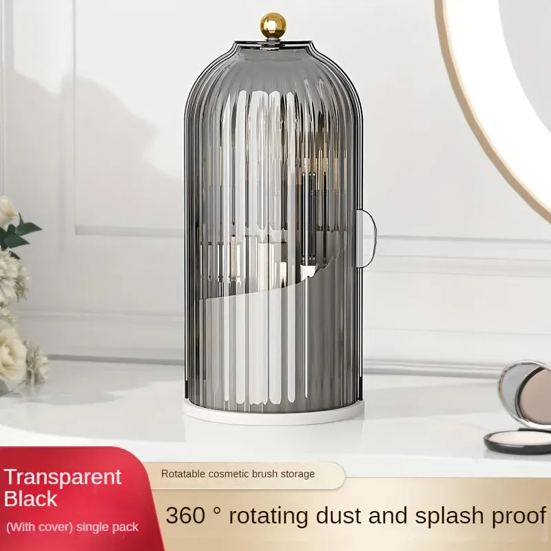 360° Rotating Makeup Brush Organizer - Bird Cage Style - HoJ
