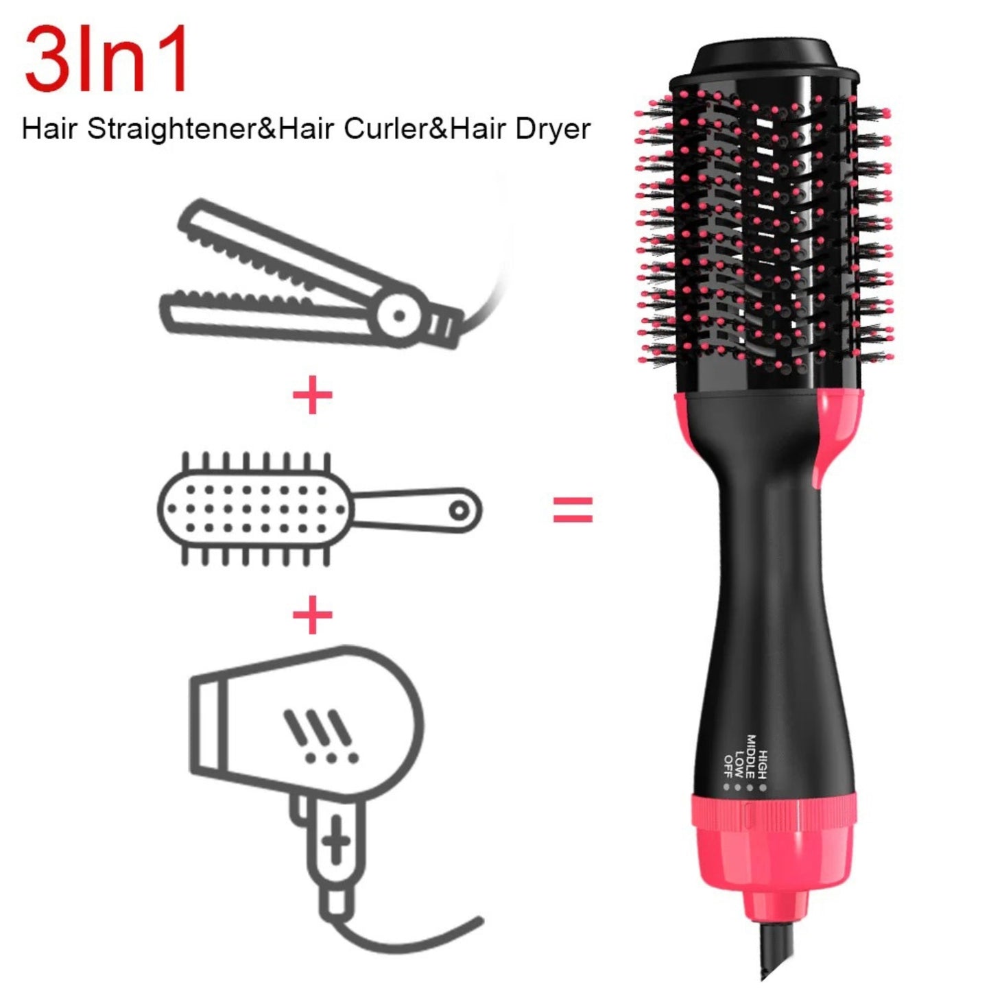 One Step 3-in-1 Hair Dryer Brush | Hot Air Styler, Straightener & Volumizer