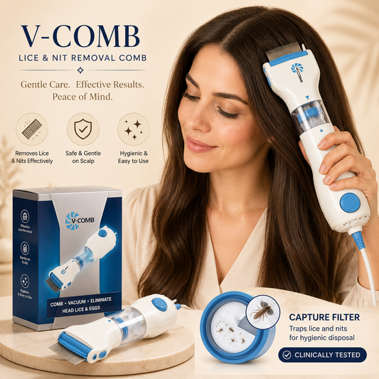 Electric Lice Removal Comb | Chemical-Free Vacuum Head Lice & Nit Remover