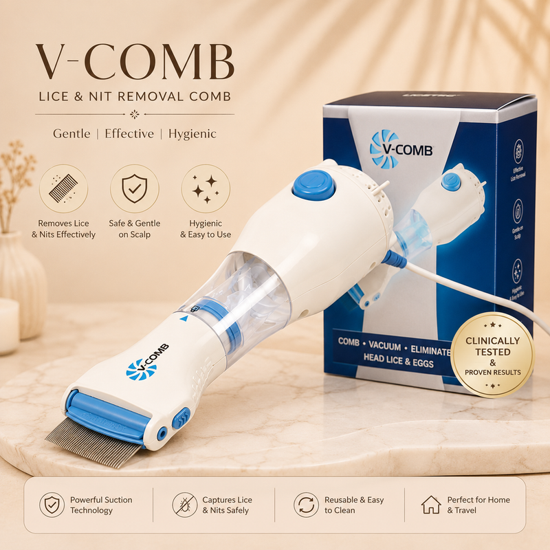 Electric Lice Removal Comb | Chemical-Free Vacuum Head Lice & Nit Remover