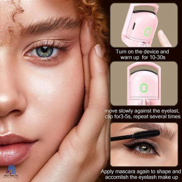 USB Rechargeable Heated Electric Eyelash Curler | Quick Heat Lash Curler