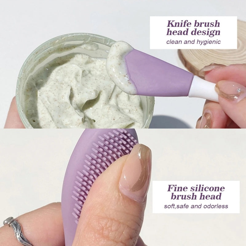 2-in-1 Facial Mask Applicator & Cleansing Brush for Skincare